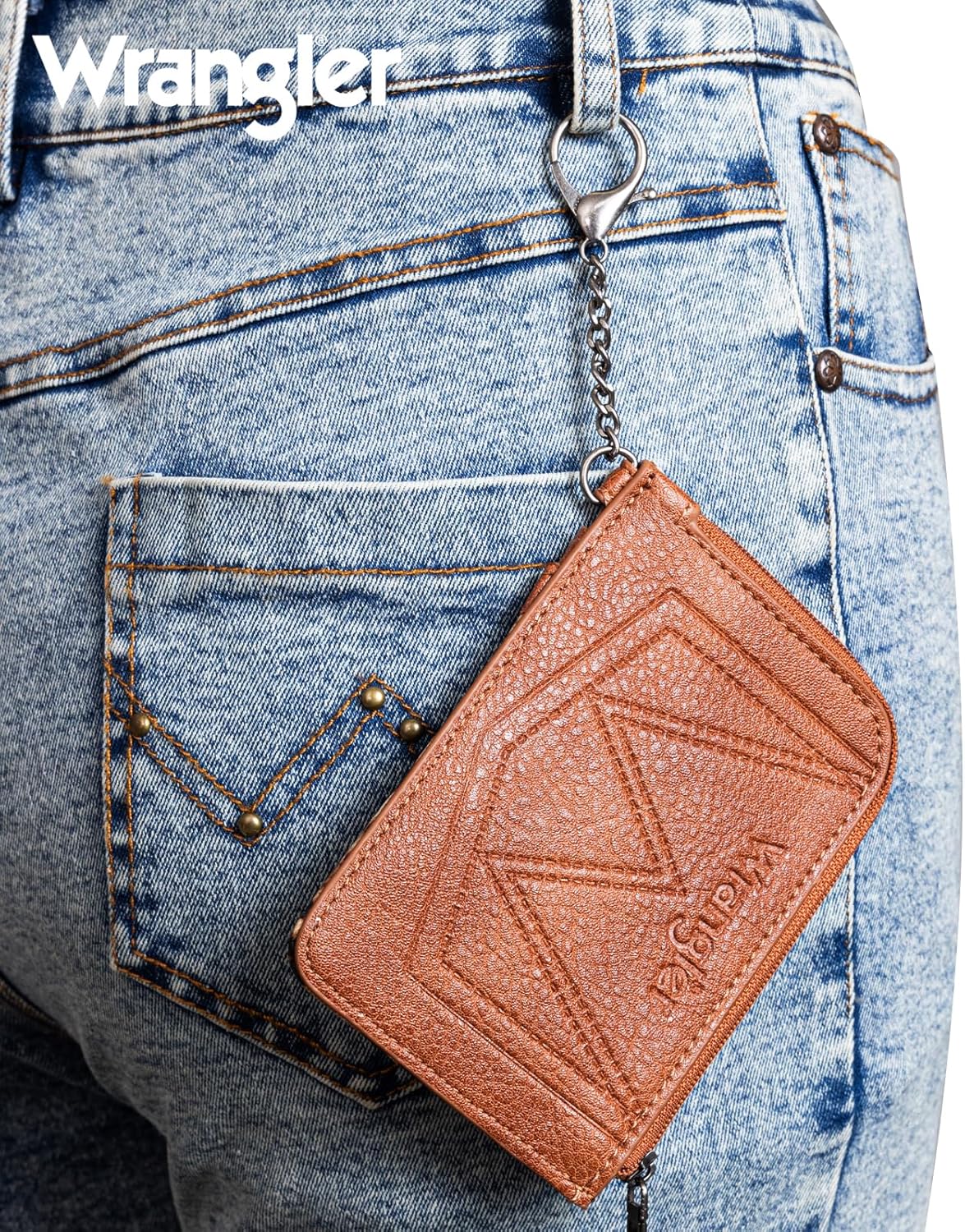 Wrangler Wrangler Leopard Print Mini Zip Card Case - Leopard