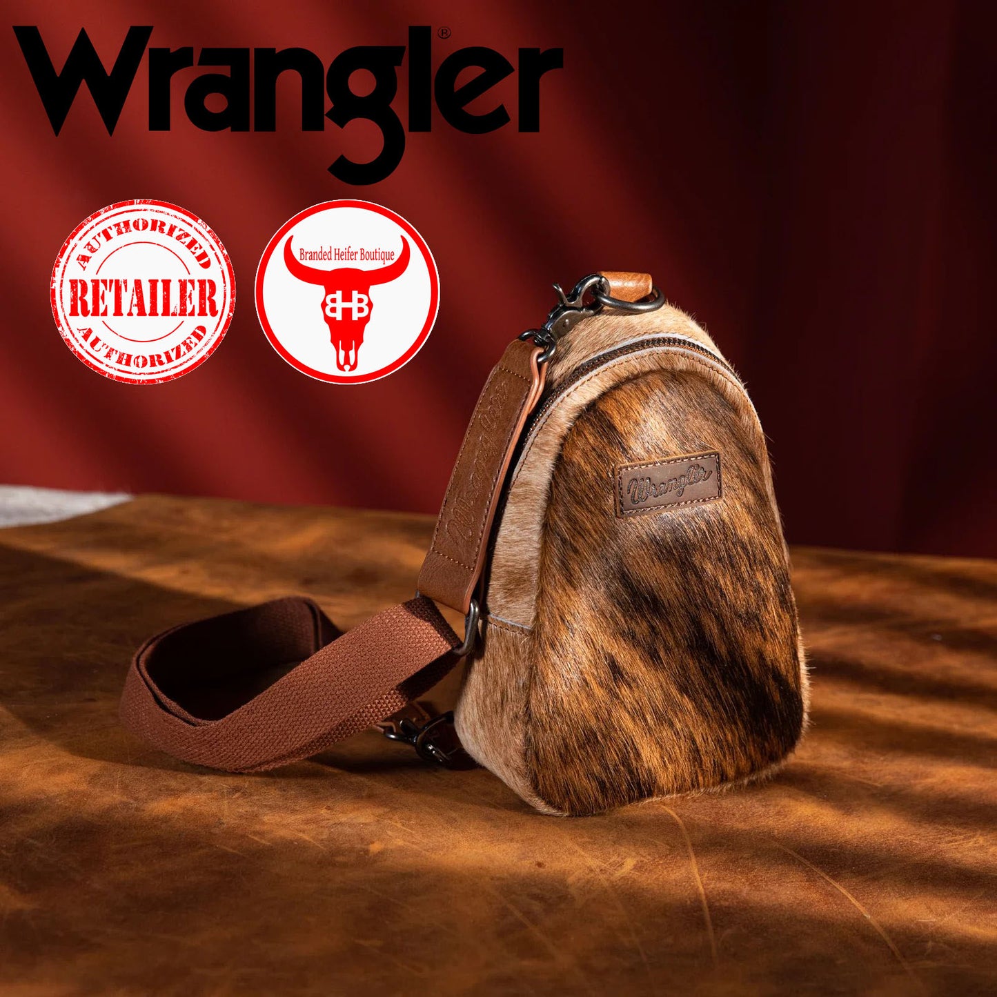 Wrangler Sling Bag - Cowhide - Brown