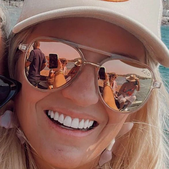 Earhart Gold Sunglasses by DAX Eyewear