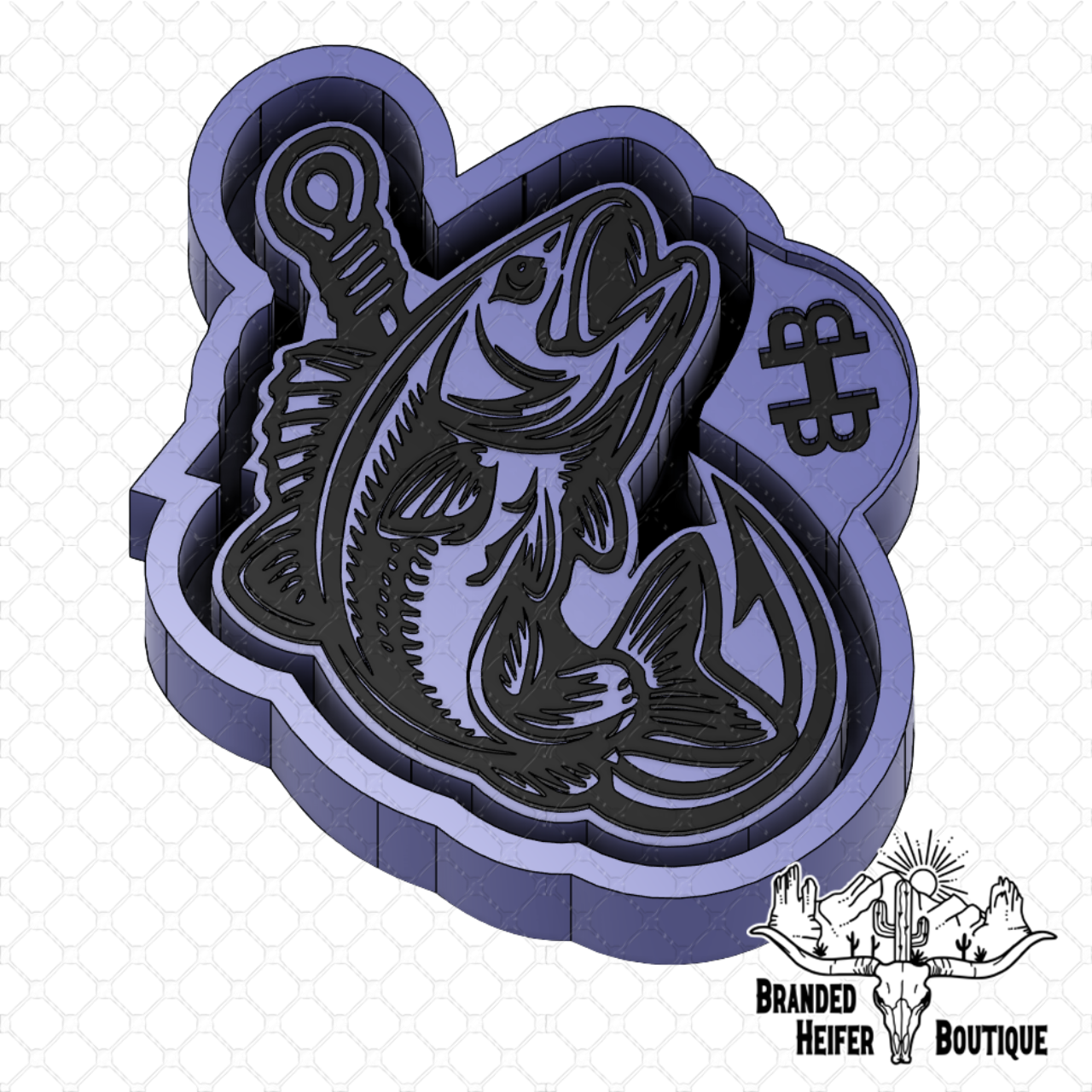 Hooked Bass Freshie Mold