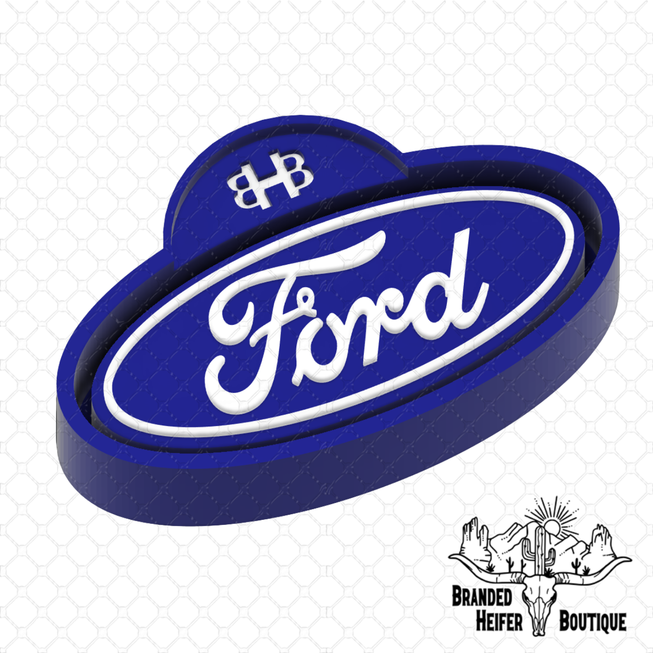 Classic Blue Oval Truck Freshie Mold