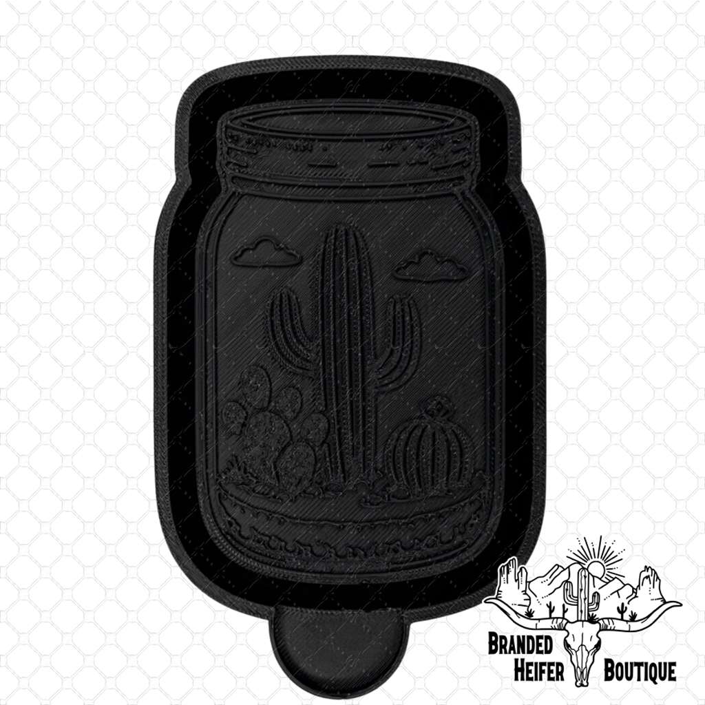 Desert Cactus Mason Jar Freshie Mold