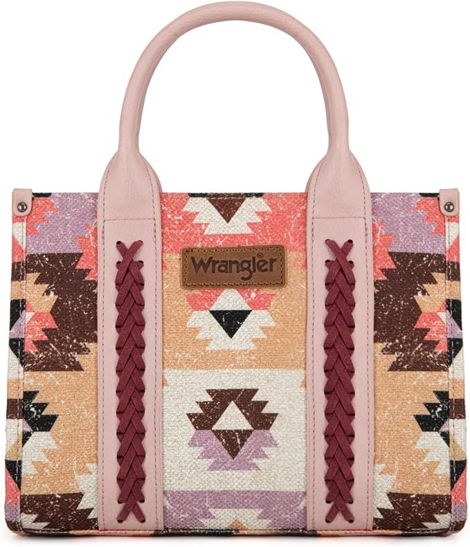 Wrangler Southwestern Pattern Dual-Sided Print Crossbody Tote