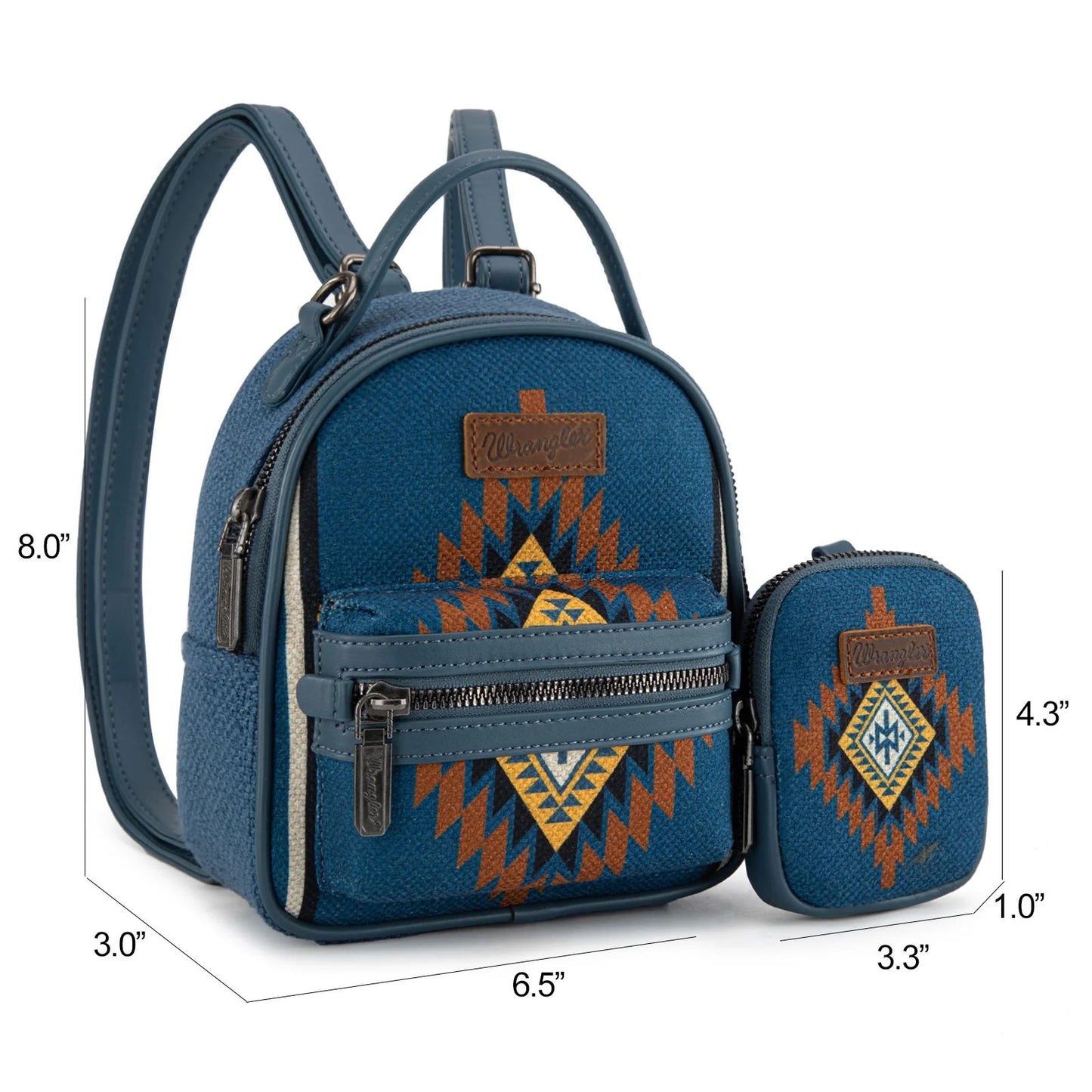 Wrangler Southwestern Knitted Mini Backpack With Coin Pouch