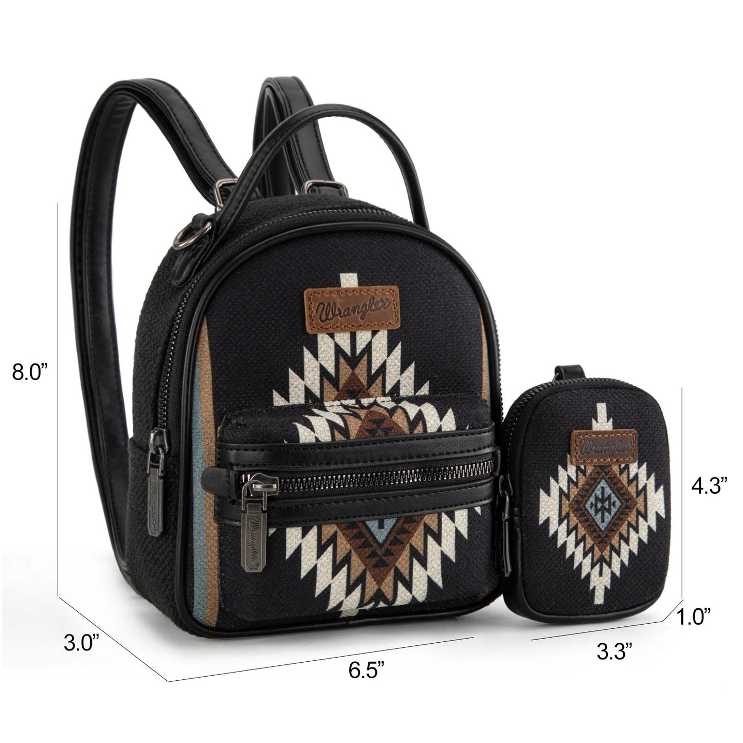 Wrangler Southwestern Knitted Mini Backpack With Coin Pouch