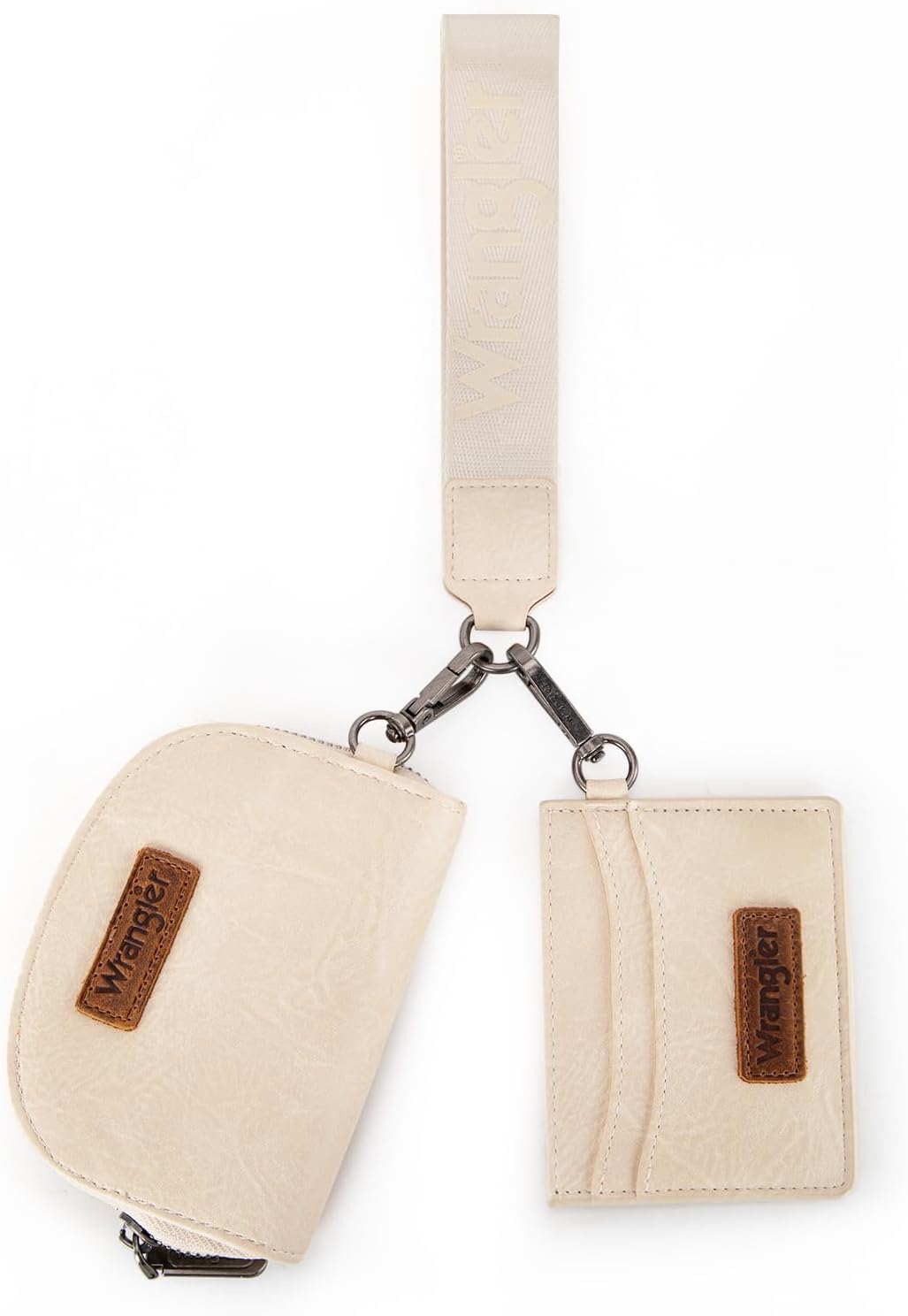 Wrangler Keychain Wallet Wristlet – Dual Pouch Wristlet RFID Blocking Credit Card Holder Wallet