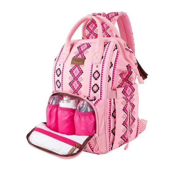 Wrangler Allover Aztec Dual Sided Backpack - Pink