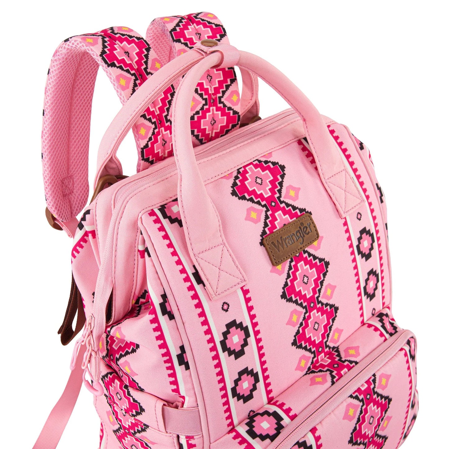 Wrangler Allover Aztec Dual Sided Backpack - Pink