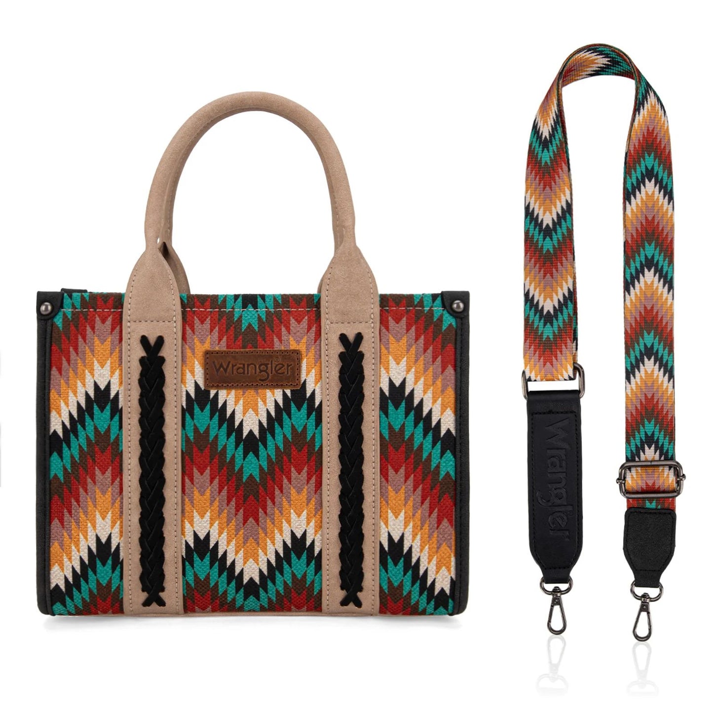 Wrangler Southwestern Pattern Dual Sided Print -Crossbody