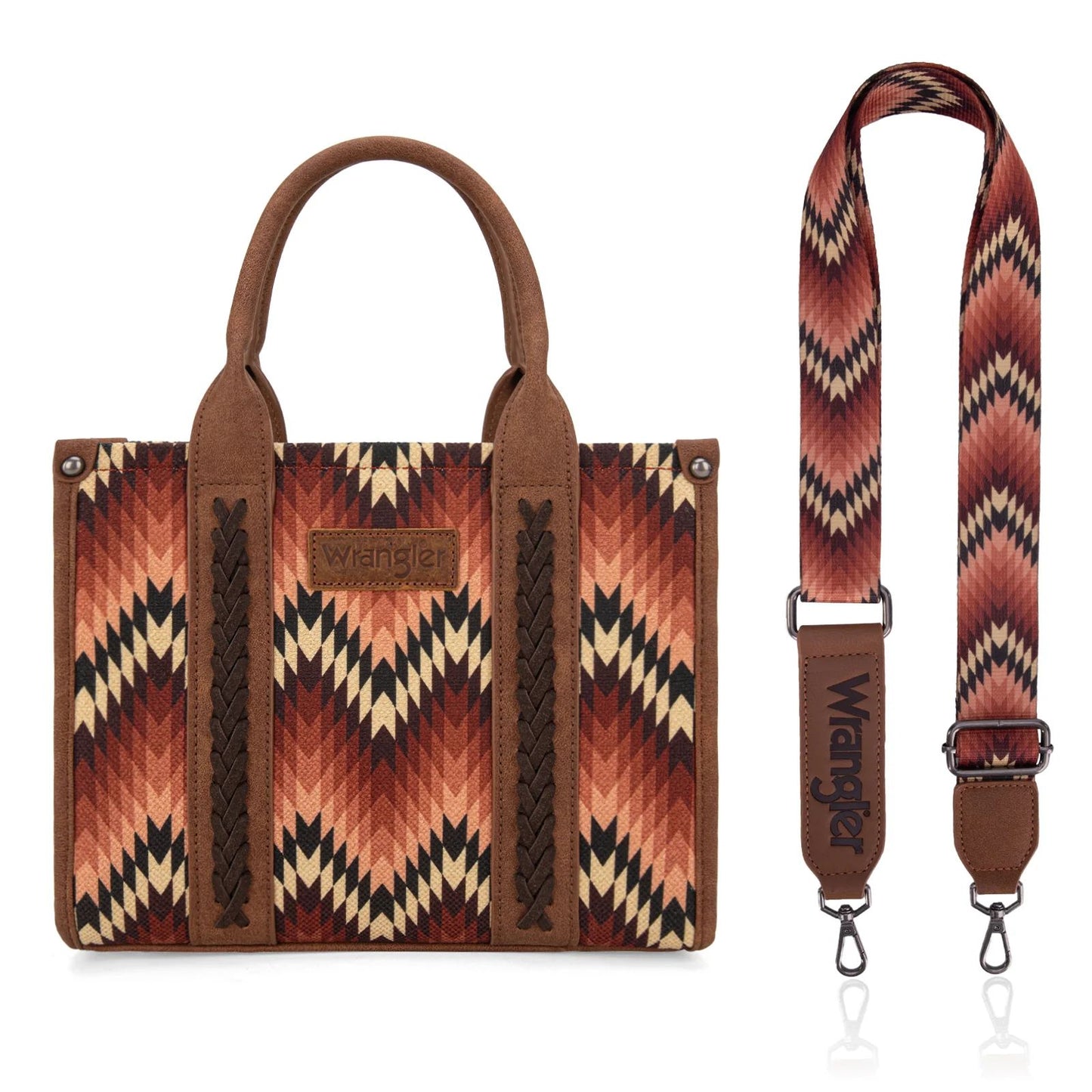 Wrangler Southwestern Pattern Dual Sided Print -Crossbody