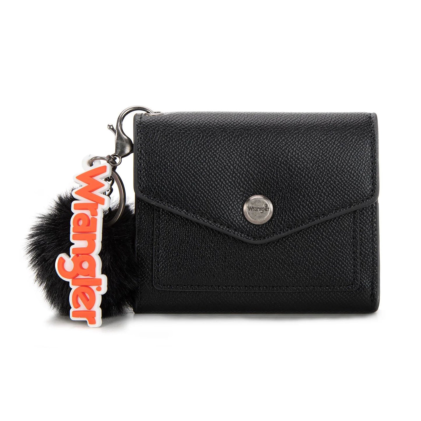 Wrangler Tri-Fold Wallet with Keyring Pom Pom