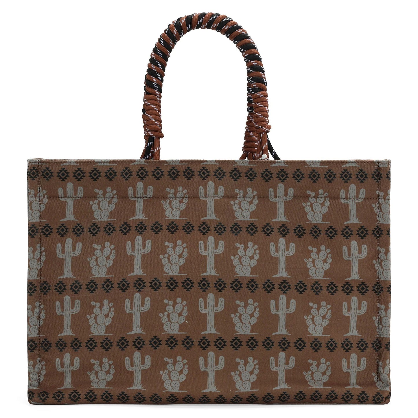 Wrangler Cactus Oversized Tote Bag Braided Handles Weekender Bag