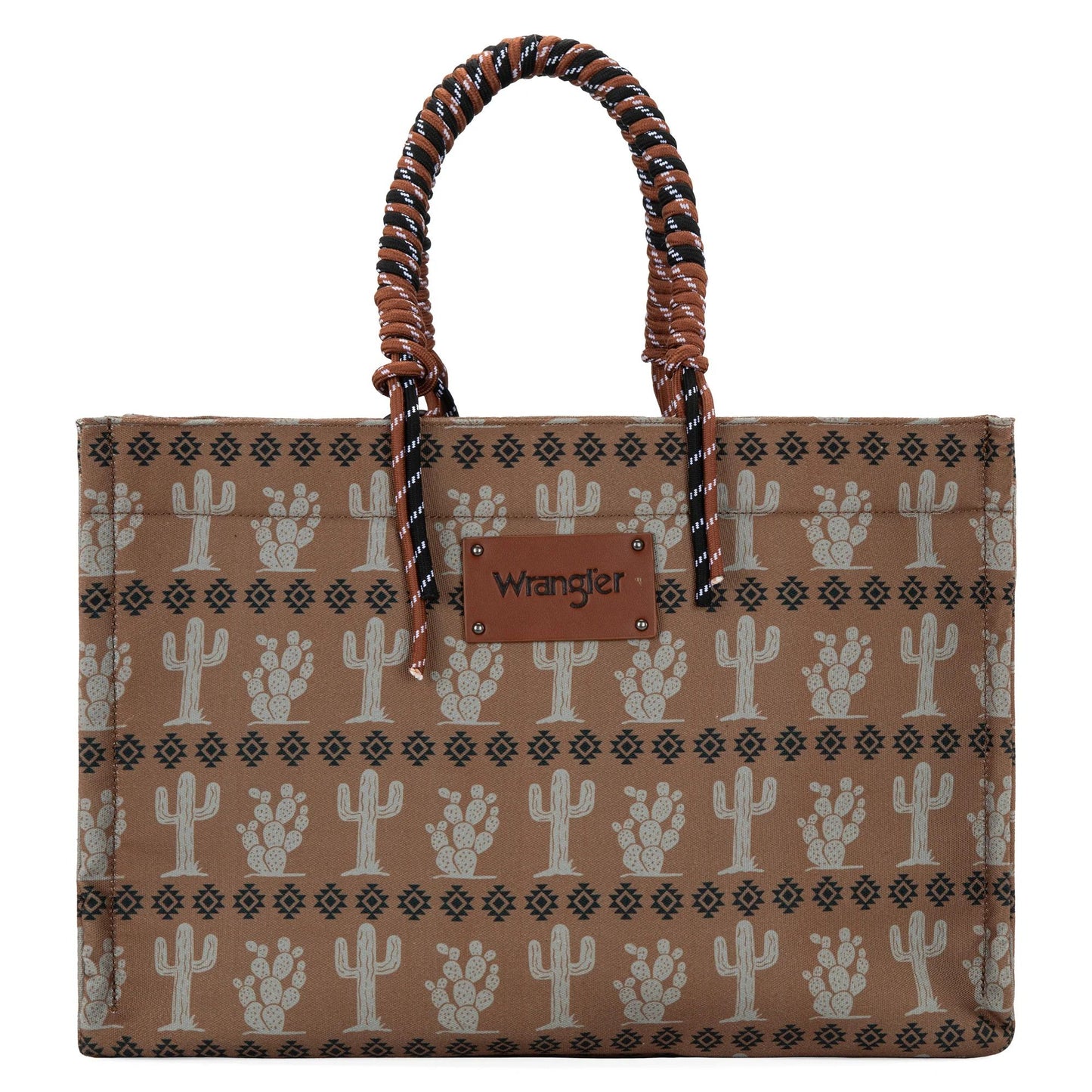Wrangler Cactus Oversized Tote Bag Braided Handles Weekender Bag