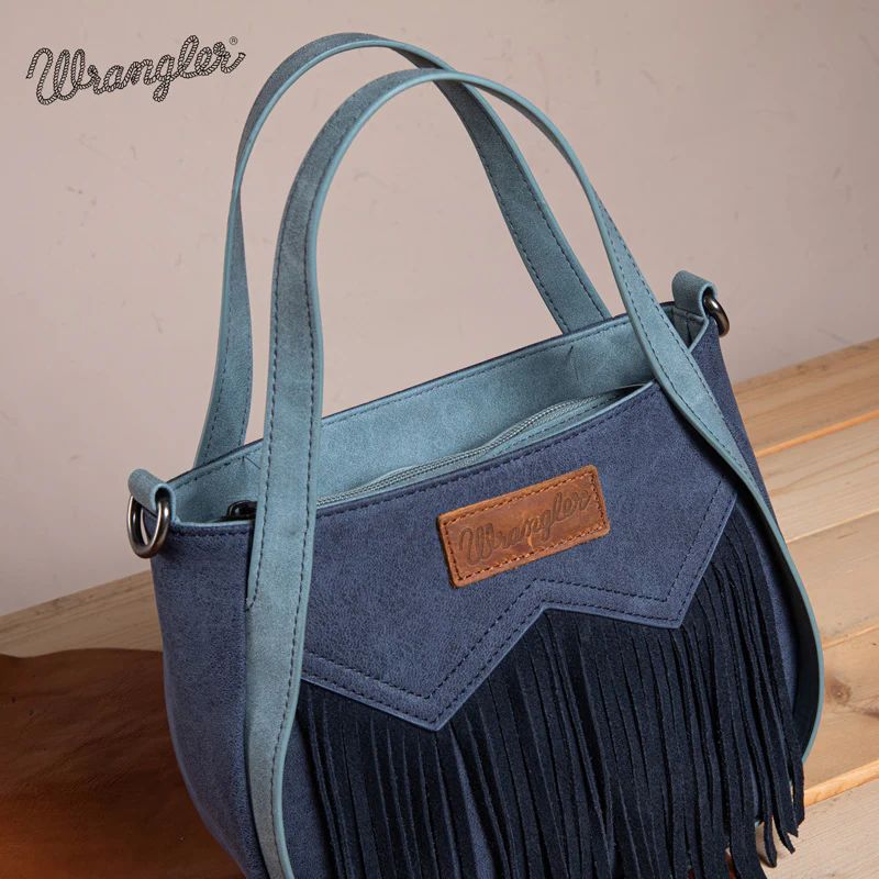 Wrangler Fringe Top-Handle Bag - Medium Western Crossbody Purse