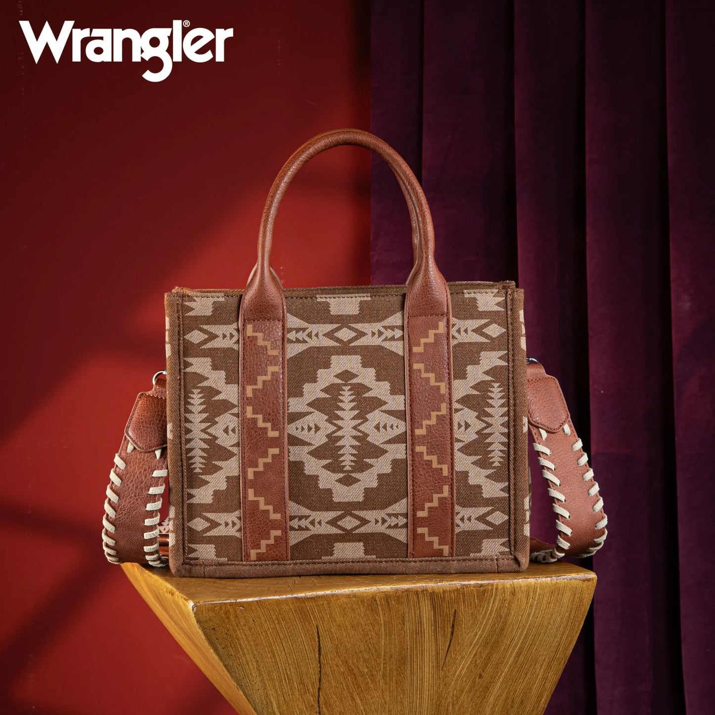 Wrangler Southwestern Pattern Dual Sided Print -Crossbody