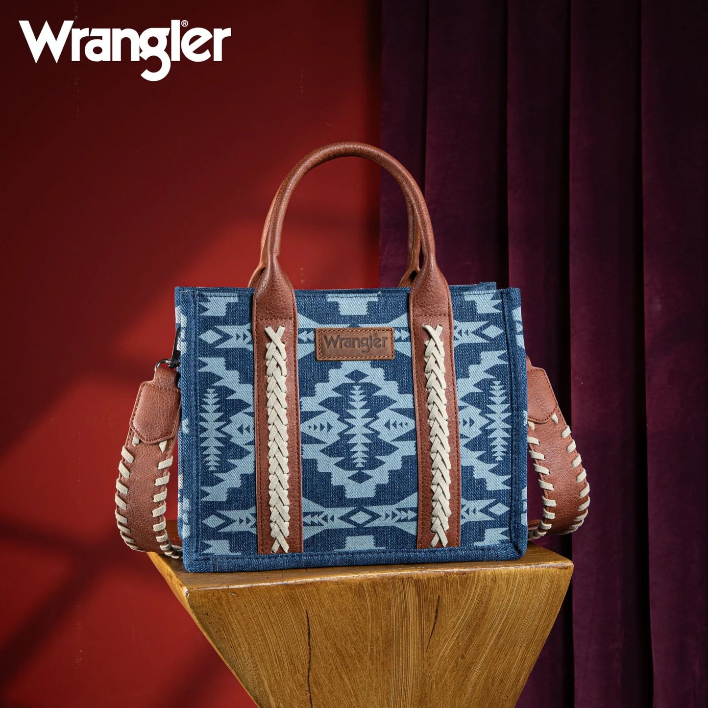 Wrangler Southwestern Pattern Dual Sided Print -Crossbody