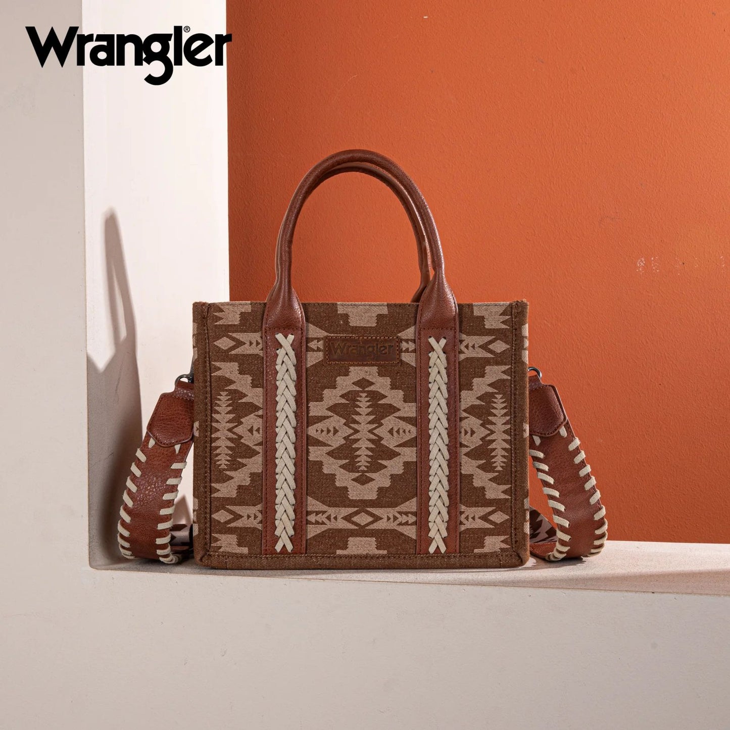 Wrangler Southwestern Pattern Dual Sided Print -Crossbody
