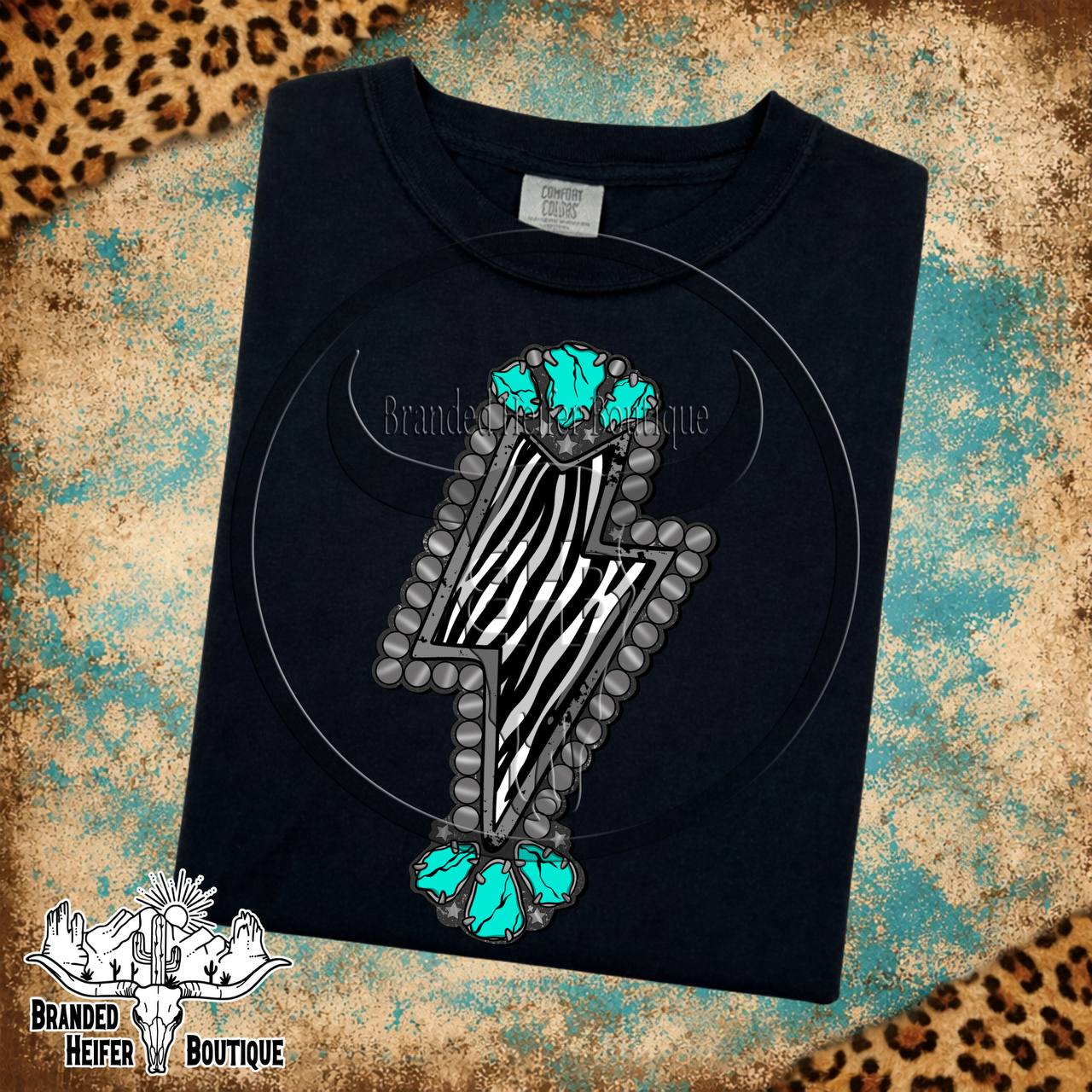 Turquoise Thunder Bolt T-Shirt