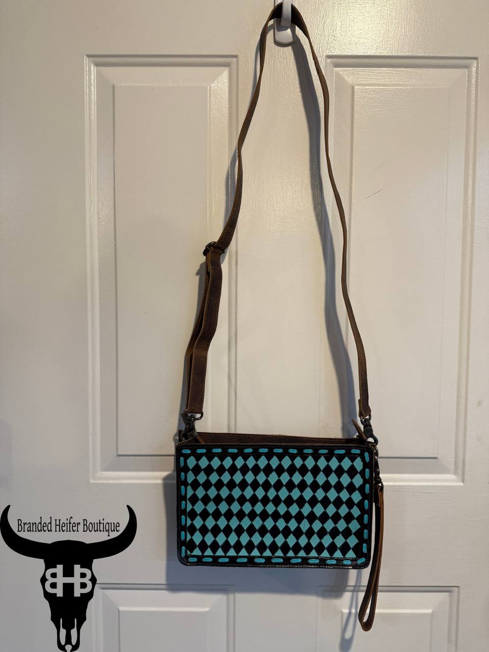 Leather Checkered Crossbody Collection
