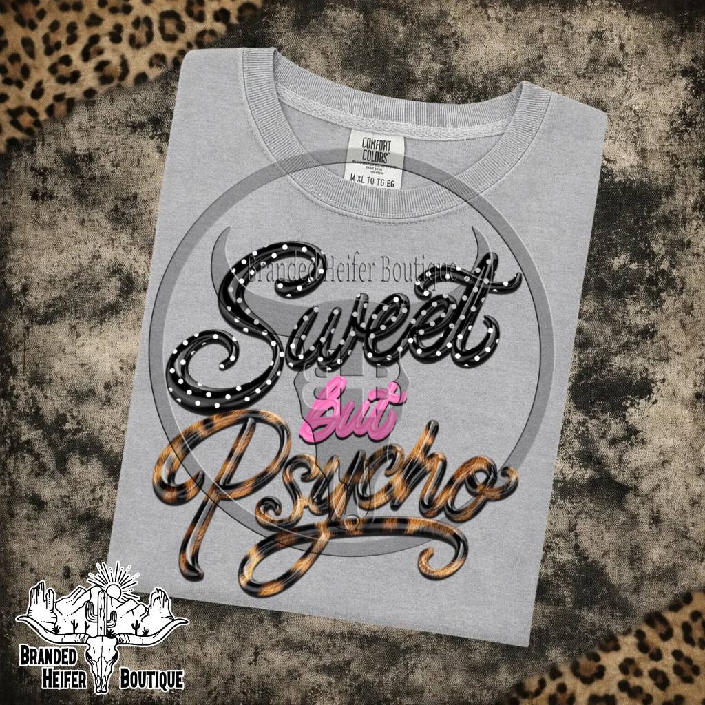 Sweet But Psycho Leopard Print T-Shirt