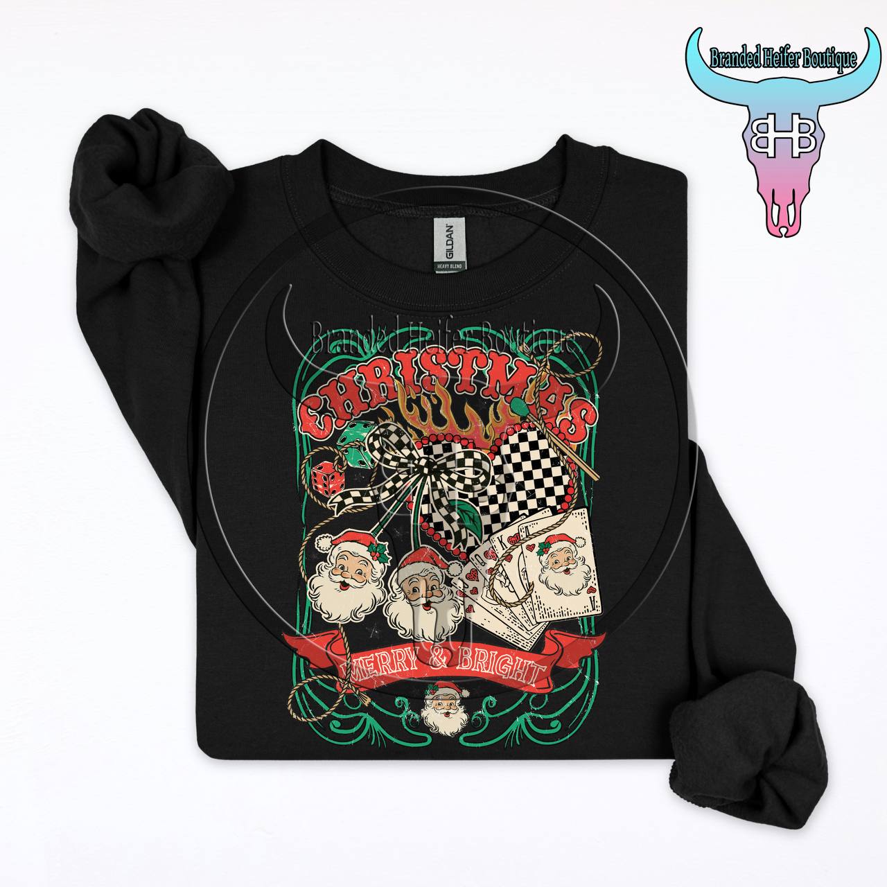 Lucky Cowboy Christmas Crewneck