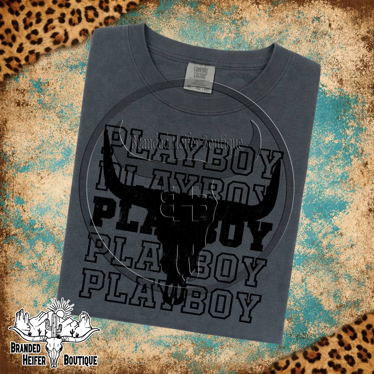 Playboy Skull Western T-Shirt