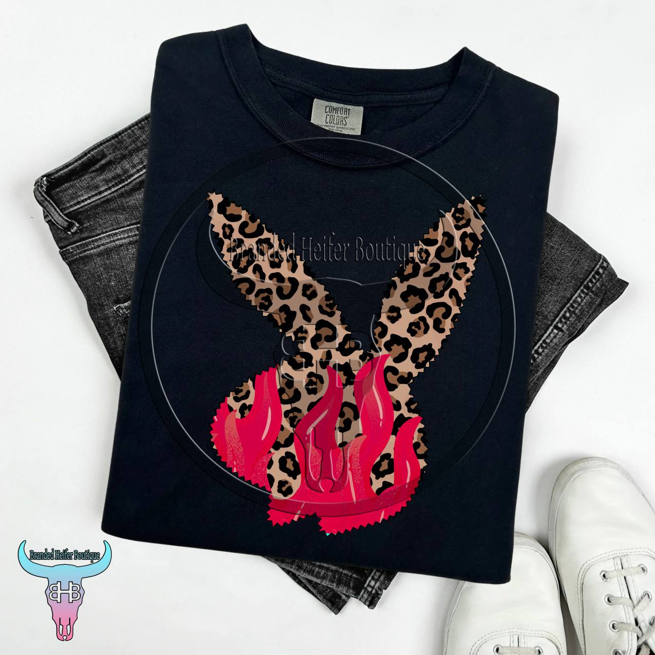 Leopard Flame Bunny T-Shirt