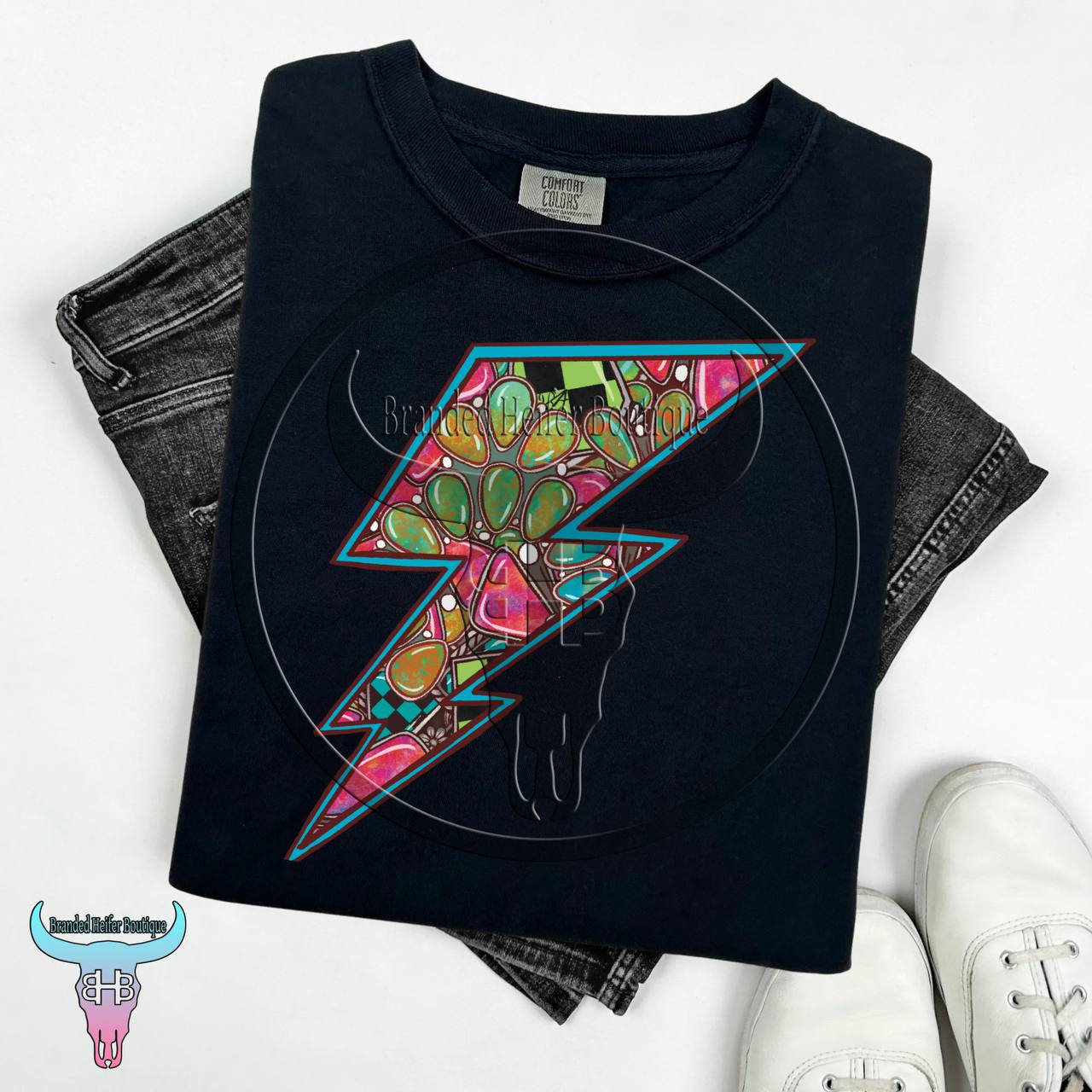 Turquoise Lightning Bolt T-Shirt