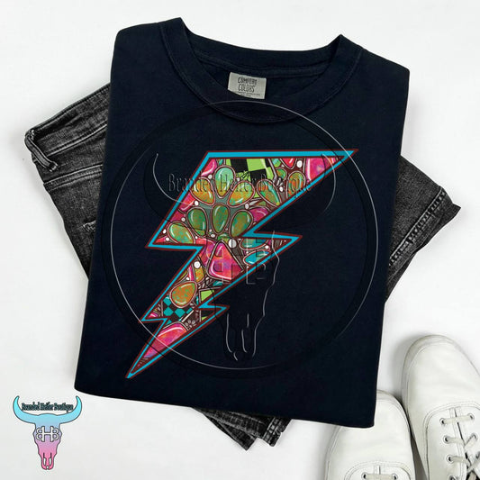 Turquoise Lightning Bolt T-Shirt