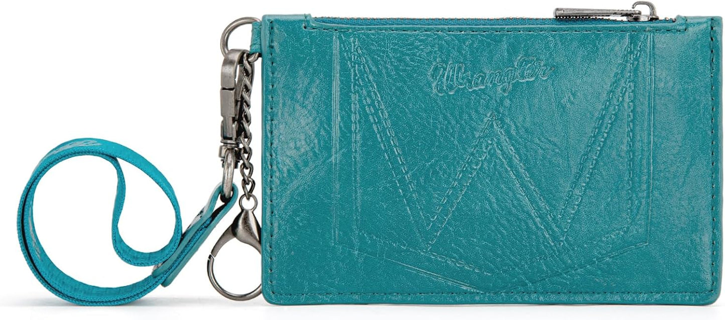 Wrangler Solid Color Key Chain Wristlet Card Wallet