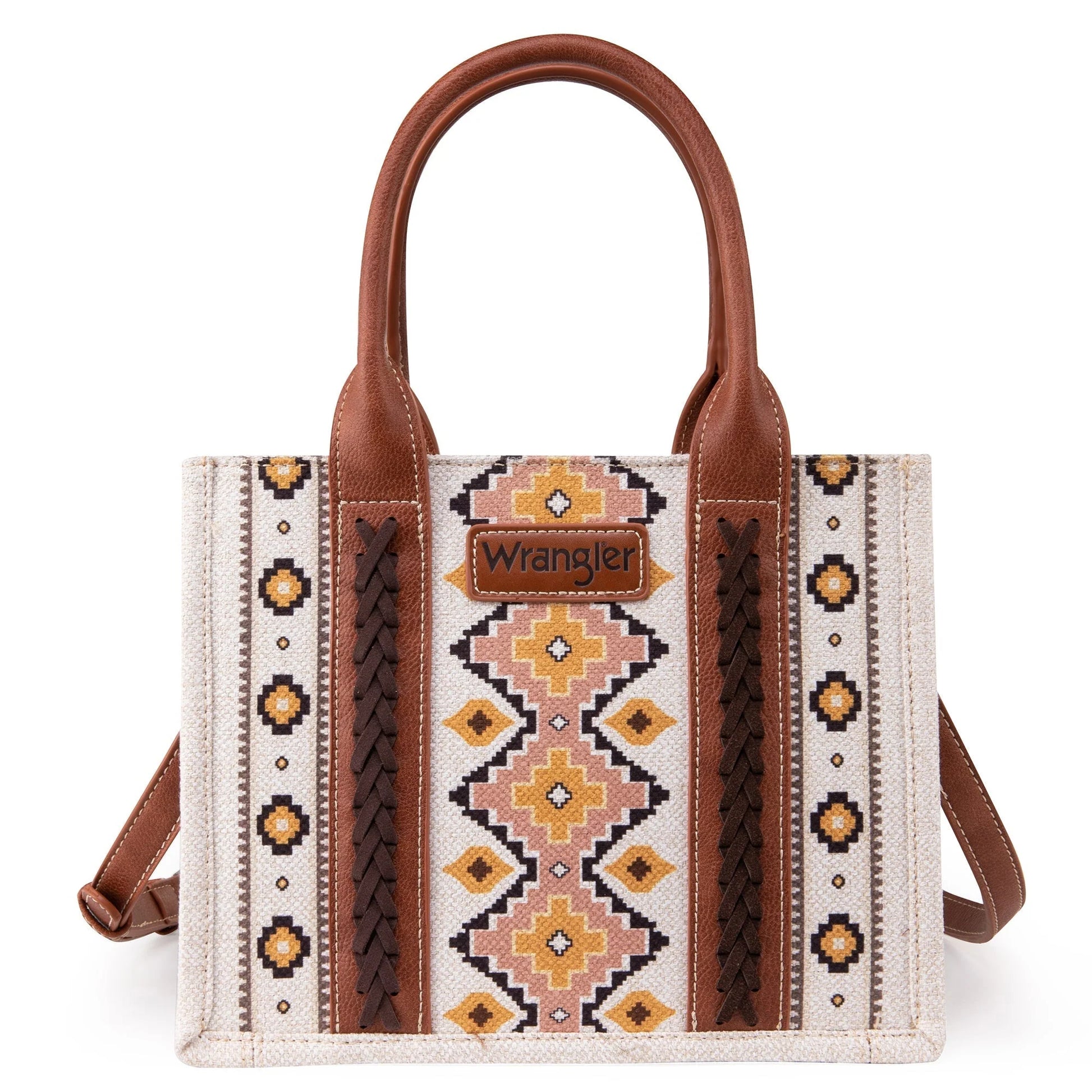 Wrangler Aztec Print Crossbody Bag Burgundy