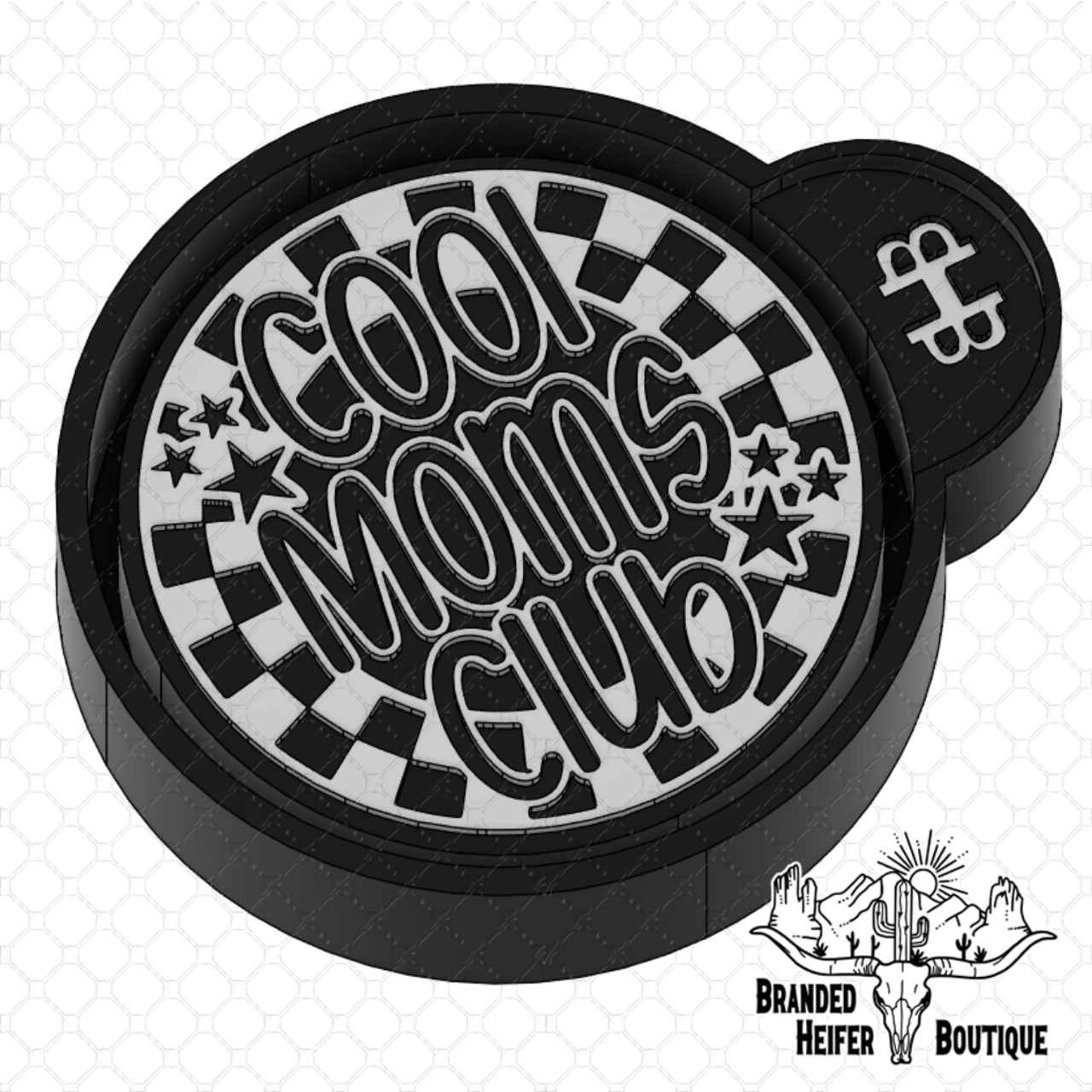 Cool Moms Club Checkered Freshie Mold