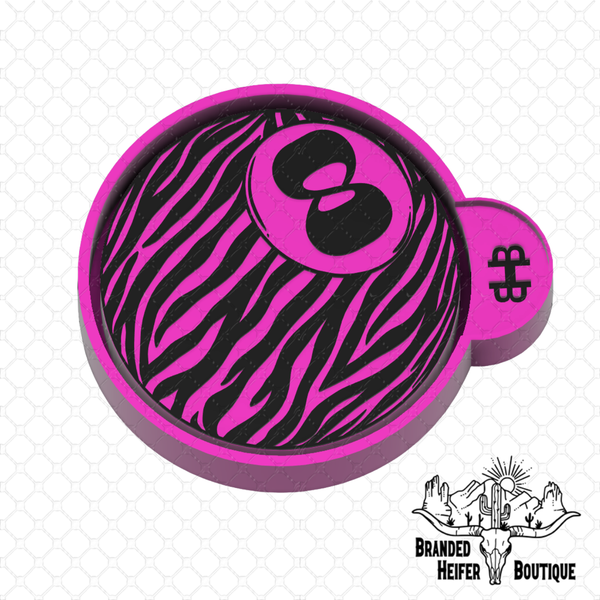 Zebra Eight Ball Freshie Mold
