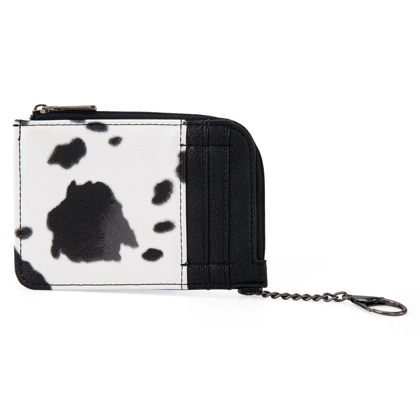 Wrangler Cow Print Print Mini Zip Card Case