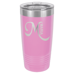 Custom Laser Engraved 20 oz Stainless Steel Tumbler - Single