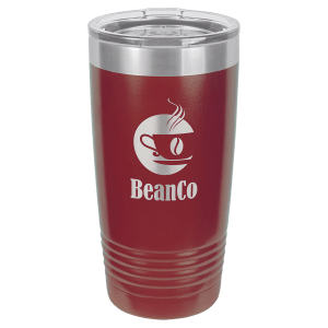 Custom Laser Engraved 20 oz Stainless Steel Tumbler - Single