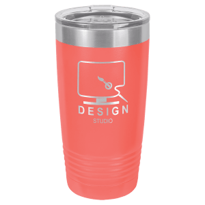 Custom Laser Engraved 20 oz Stainless Steel Tumbler - Single