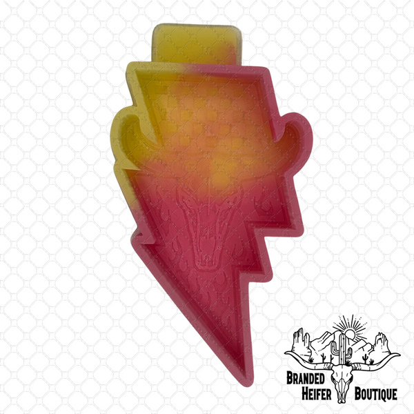 Outlaw Lightning Skull Freshie Mold