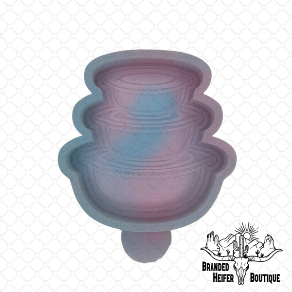 Stacked Vintage Bowls Freshie Mold