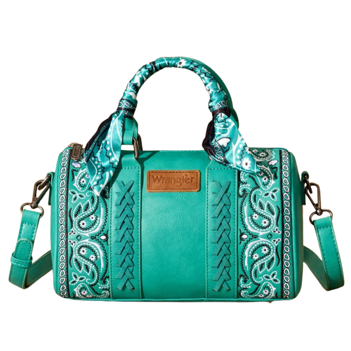 Wrangler Bandana Paisley Print Barrel Crossbody
