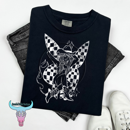 Checkered Cowgirl Bunny T-Shirt