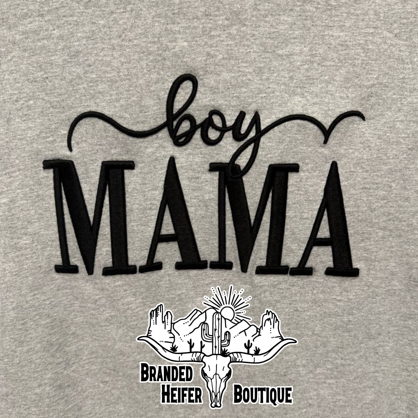 Midnight Mama Puff Embroidered Tee