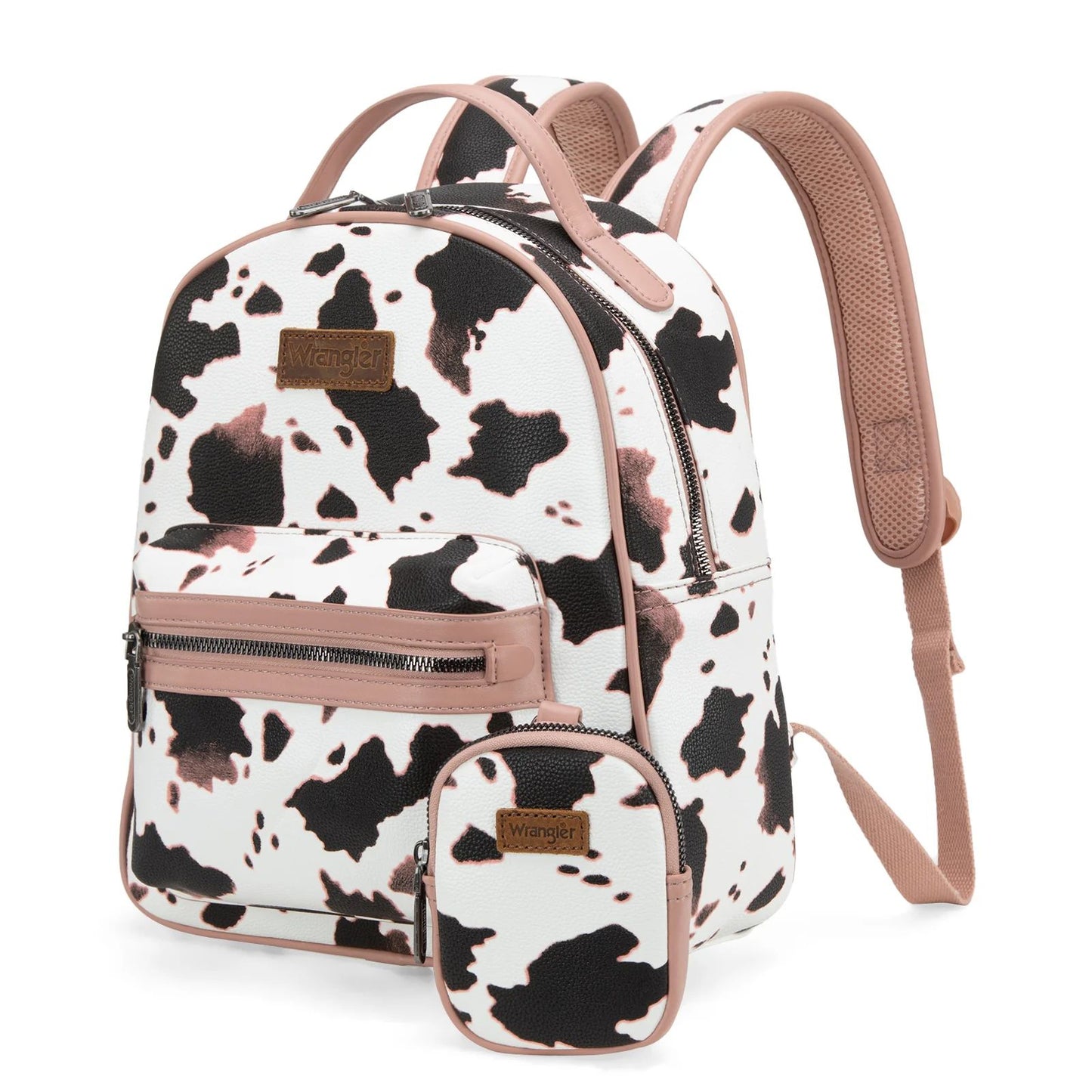 Wrangler Cow Print Backpack With Coin Pouch Full Size