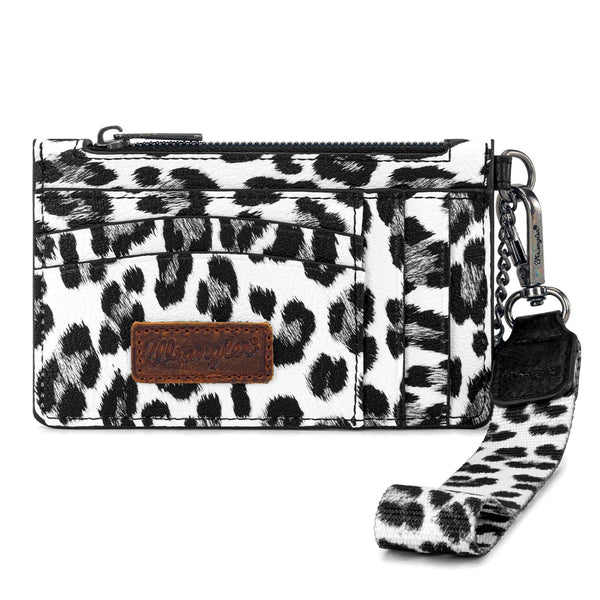 Wrangler Leopard Print Key Chain Wristlet Card Wallet