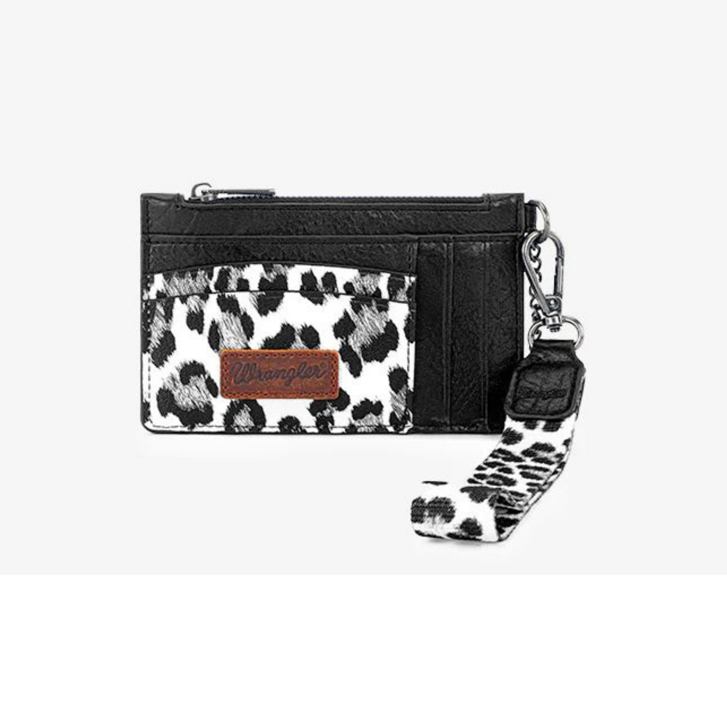 Wrangler Leopard Print Key Chain Wristlet Card Wallet