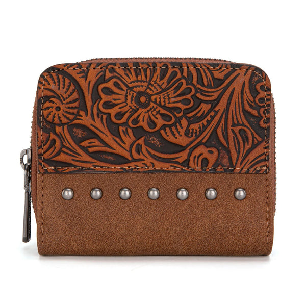 Wrangler Western Vintage Floral Tooled Bi-Fold Wallet