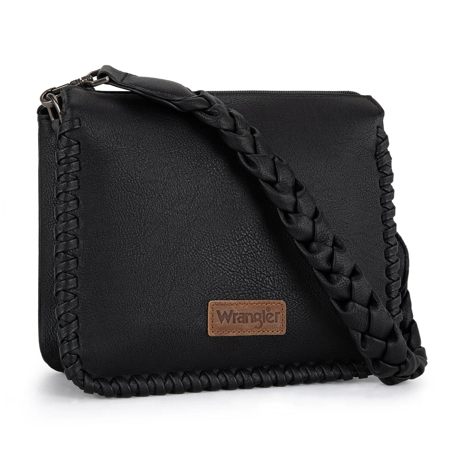 Wrangler Whipstitch Braided Strap Hobo/Crossbody Bag