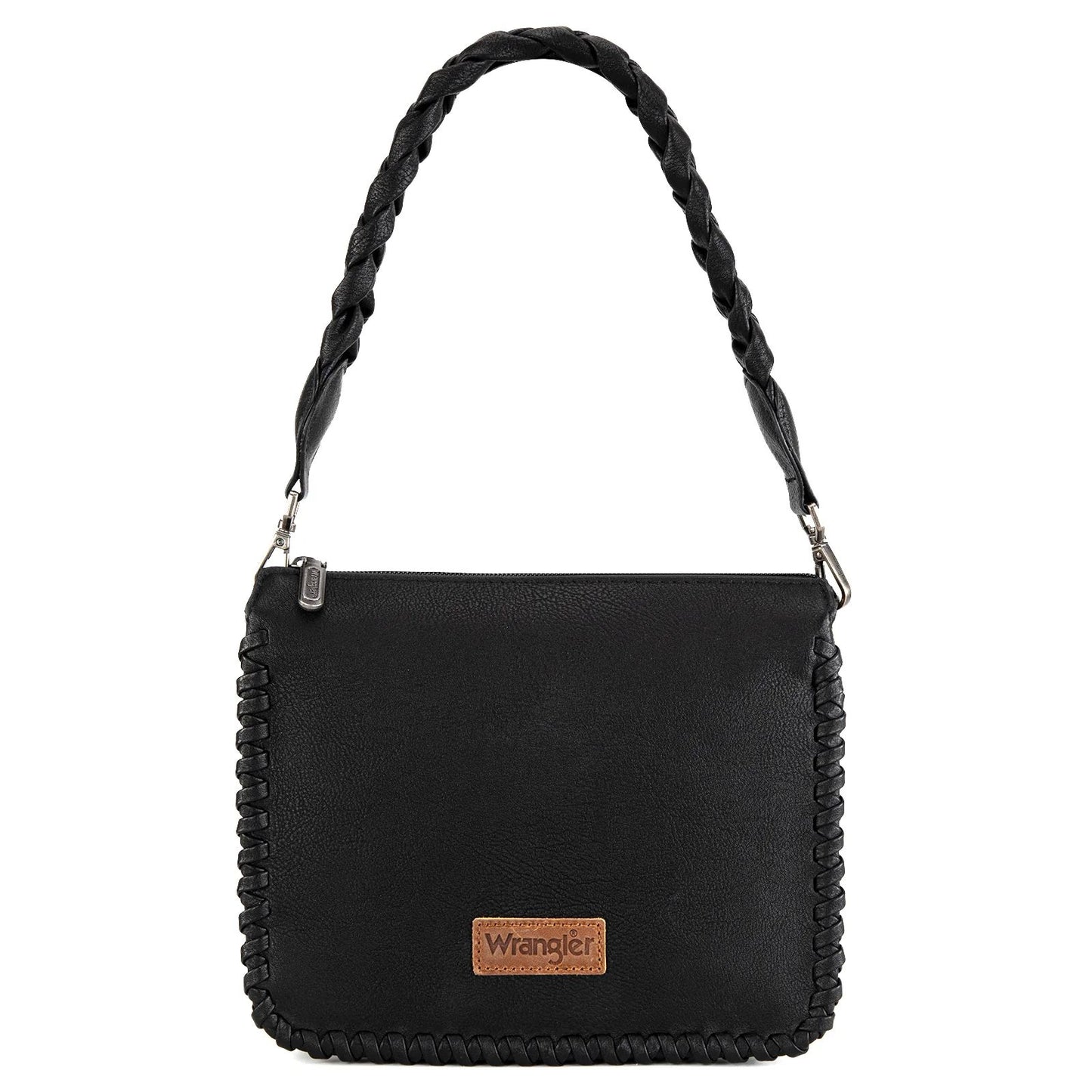 Wrangler Whipstitch Braided Strap Hobo/Crossbody Bag