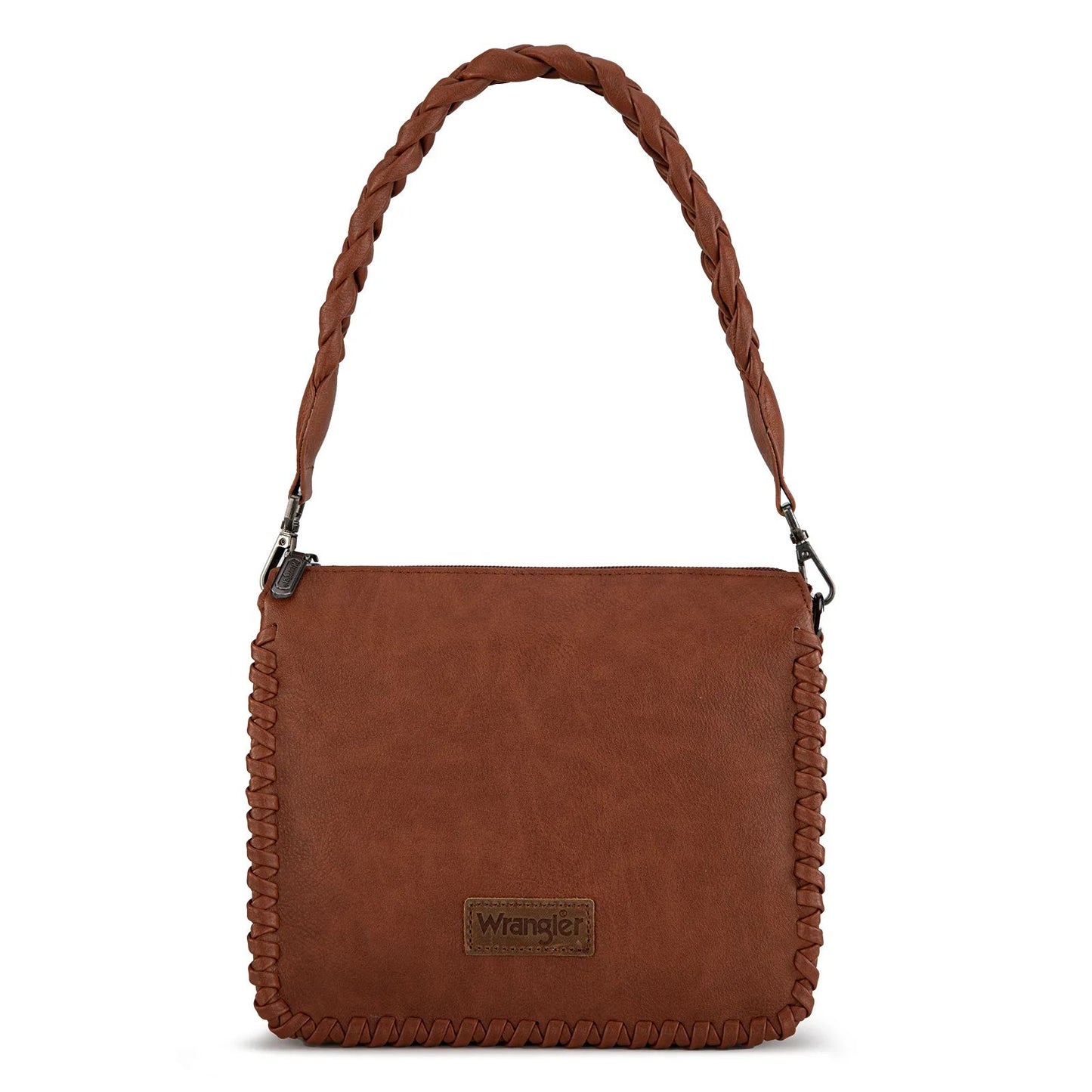 Wrangler Whipstitch Braided Strap Hobo/Crossbody Bag