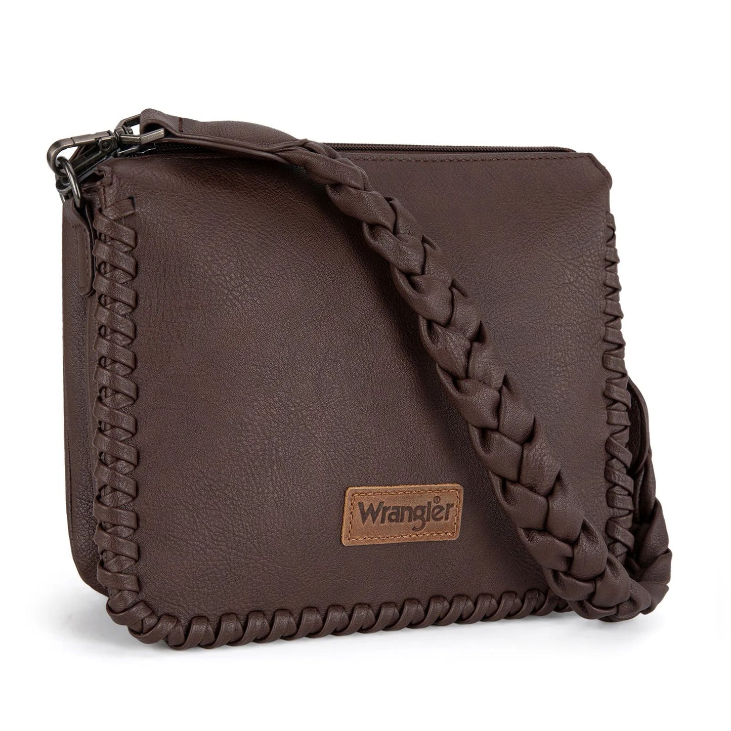 Wrangler Whipstitch Braided Strap Hobo/Crossbody Bag